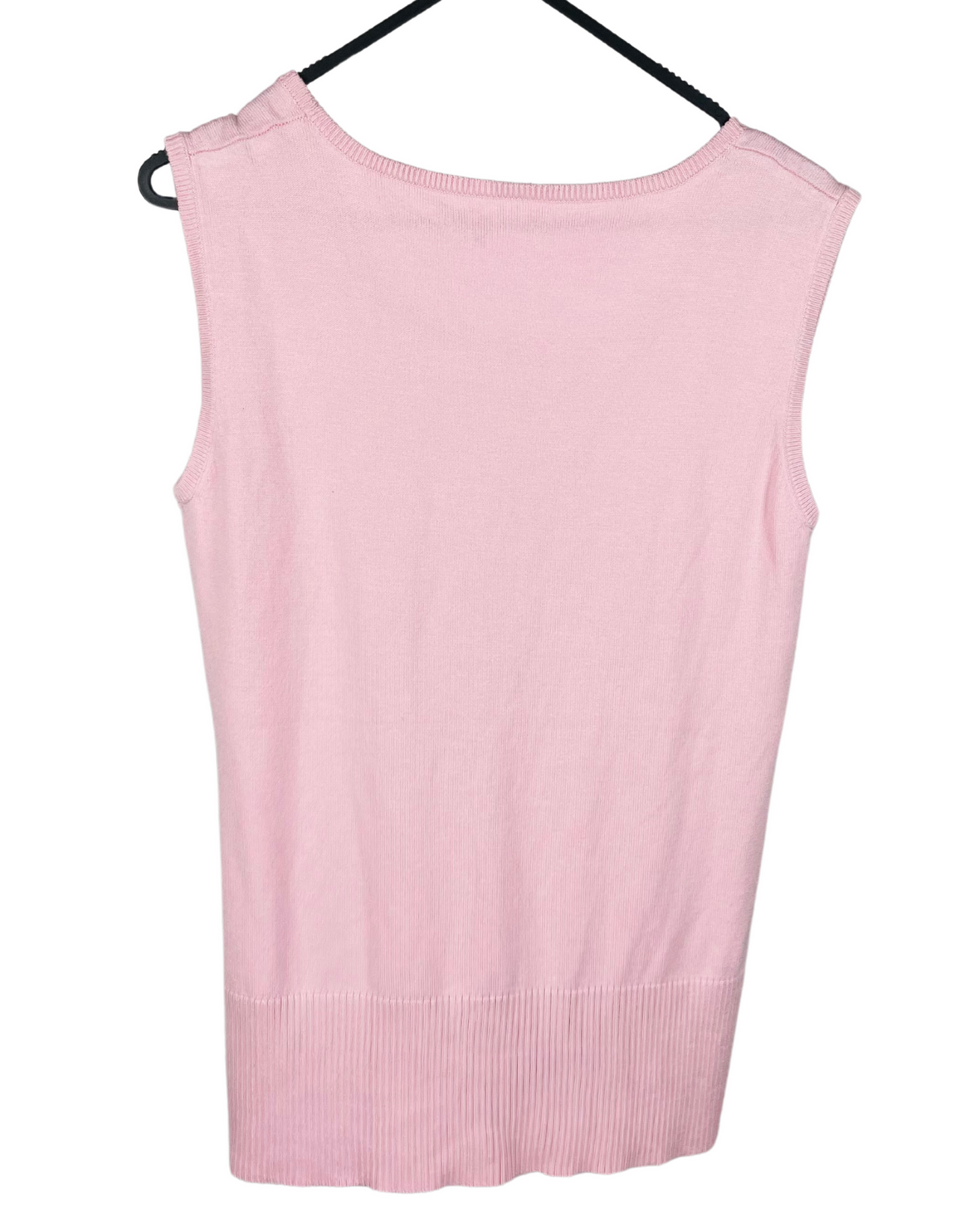 PINK SLEEVELESS SWEATER SIZE10