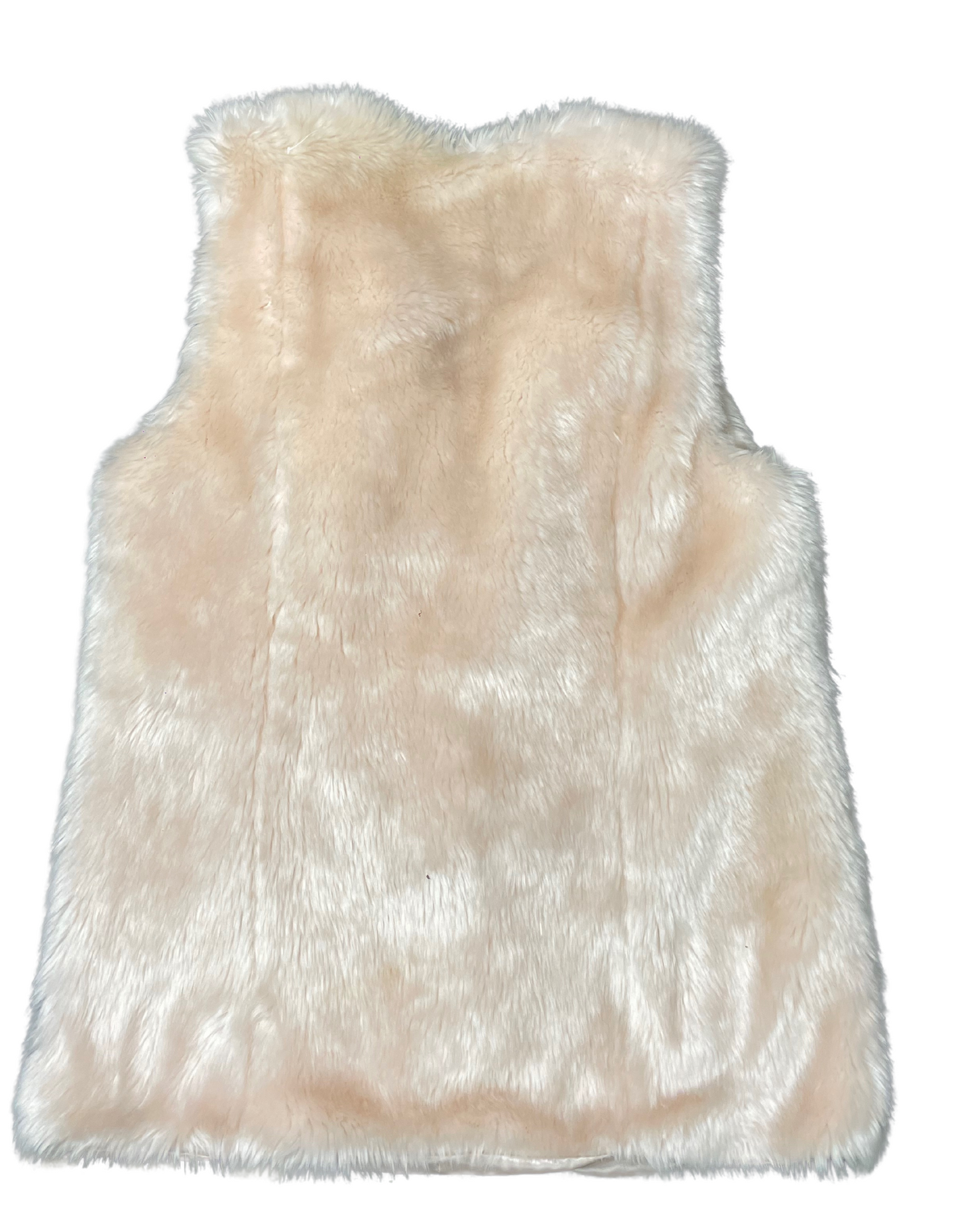 CREAM NEW LOOK FLUFFY GILET SIZE 12