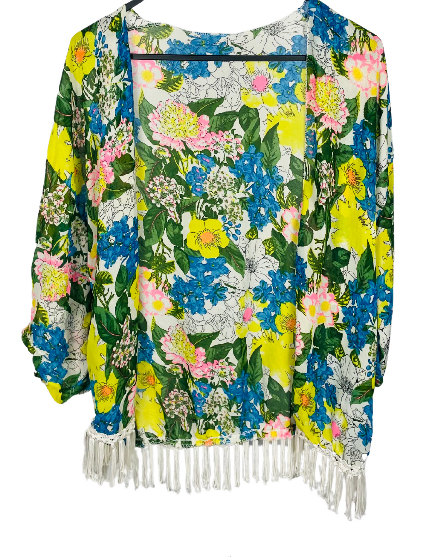 COLOURFUL CARDIGAN BLOUSE LARGE