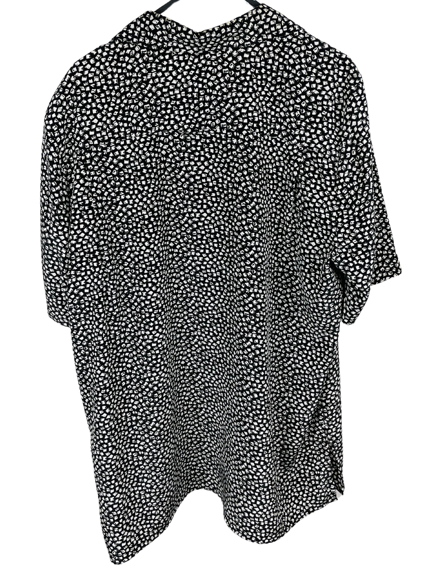 BLACK WHITE VIYELLA BLOUSE SIZE 14