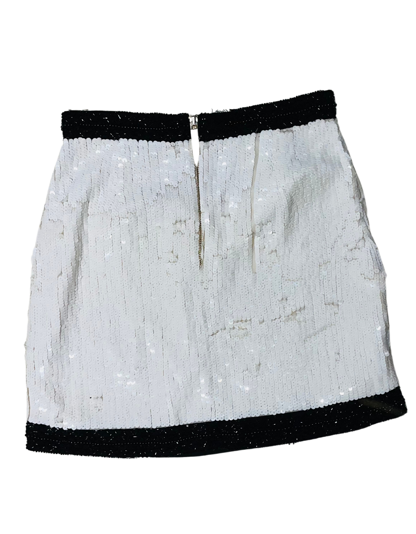 BLACK AND WHITE SEQUIN SKIRT SIZE 10