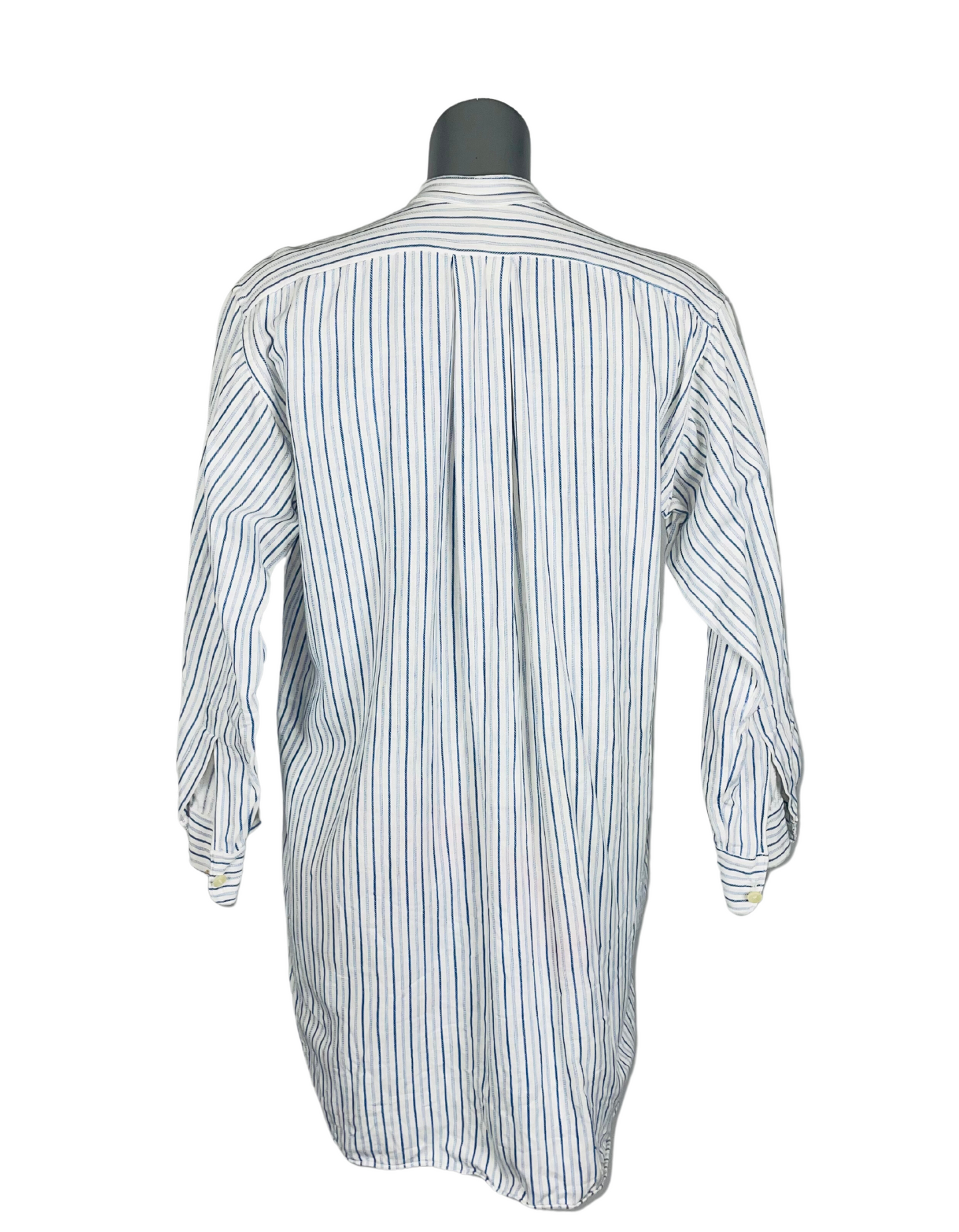 BLUE AND WHITE LONG SHIRT LARGE