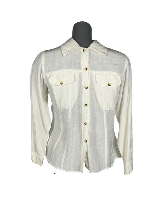 WHITE JEFFREY ROGERS SHIRT SIZE 10