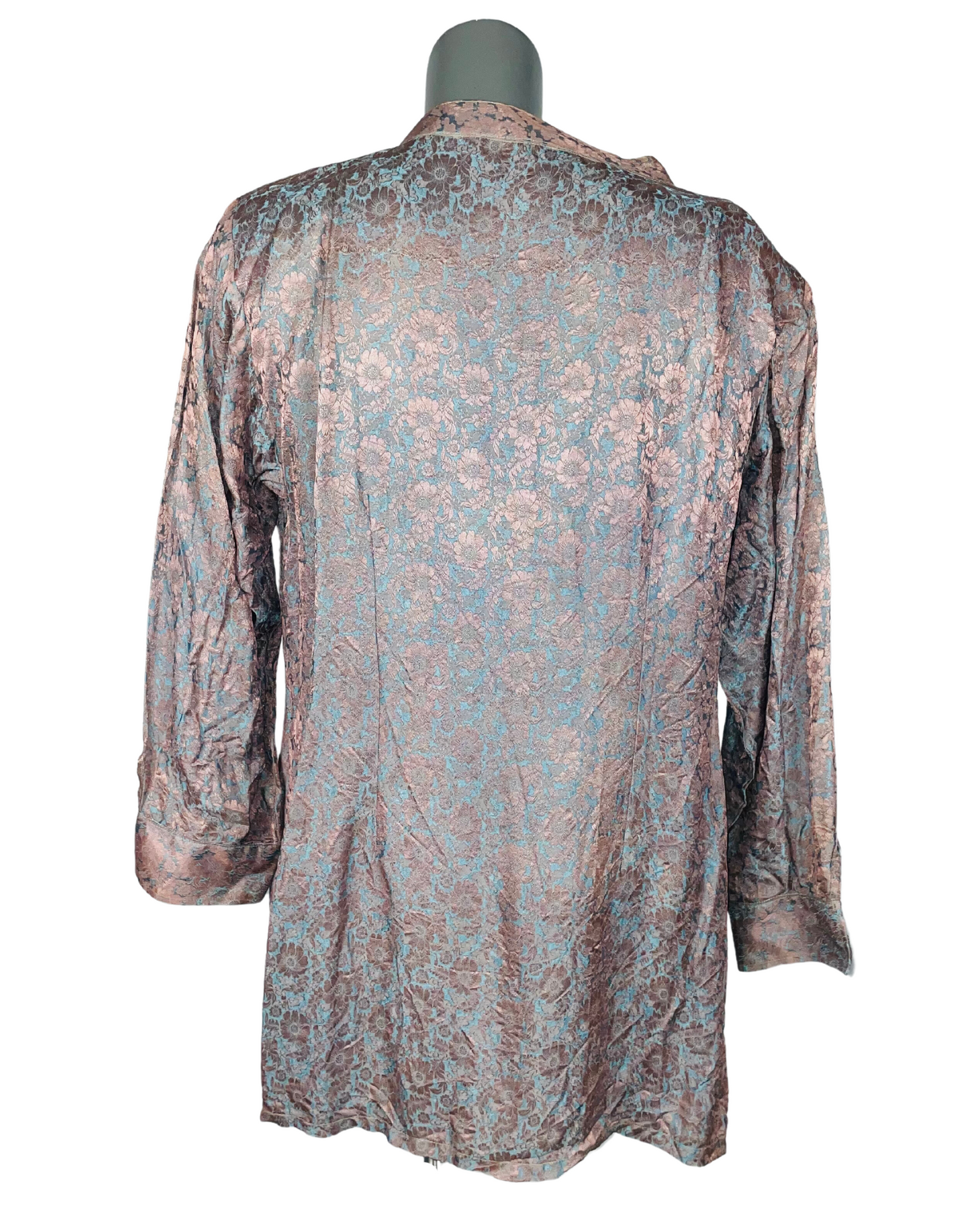 BLUE AND SILVER BLOUSE LARGE