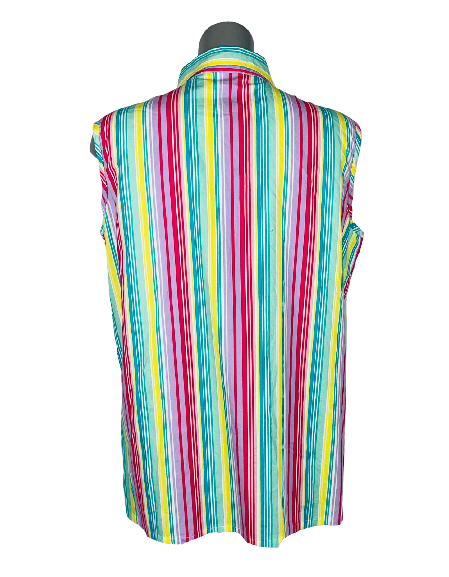 COLOURFUL SLEEVELESS SHIRT XL