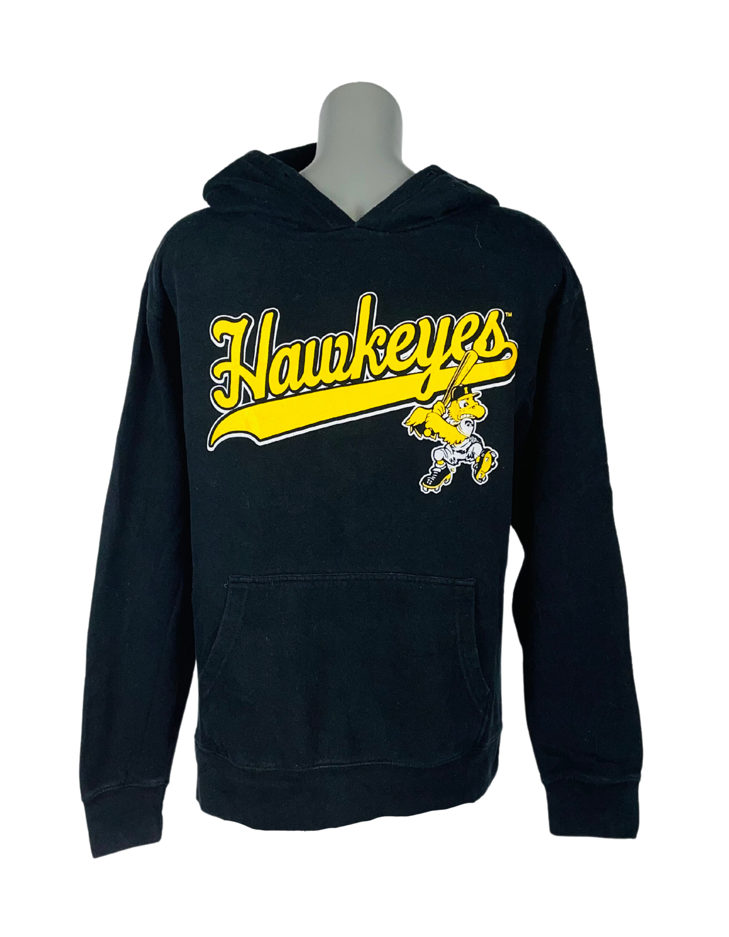 SPORTS HOODIE HAWKEYES BLACK AND YELLOW SMALL