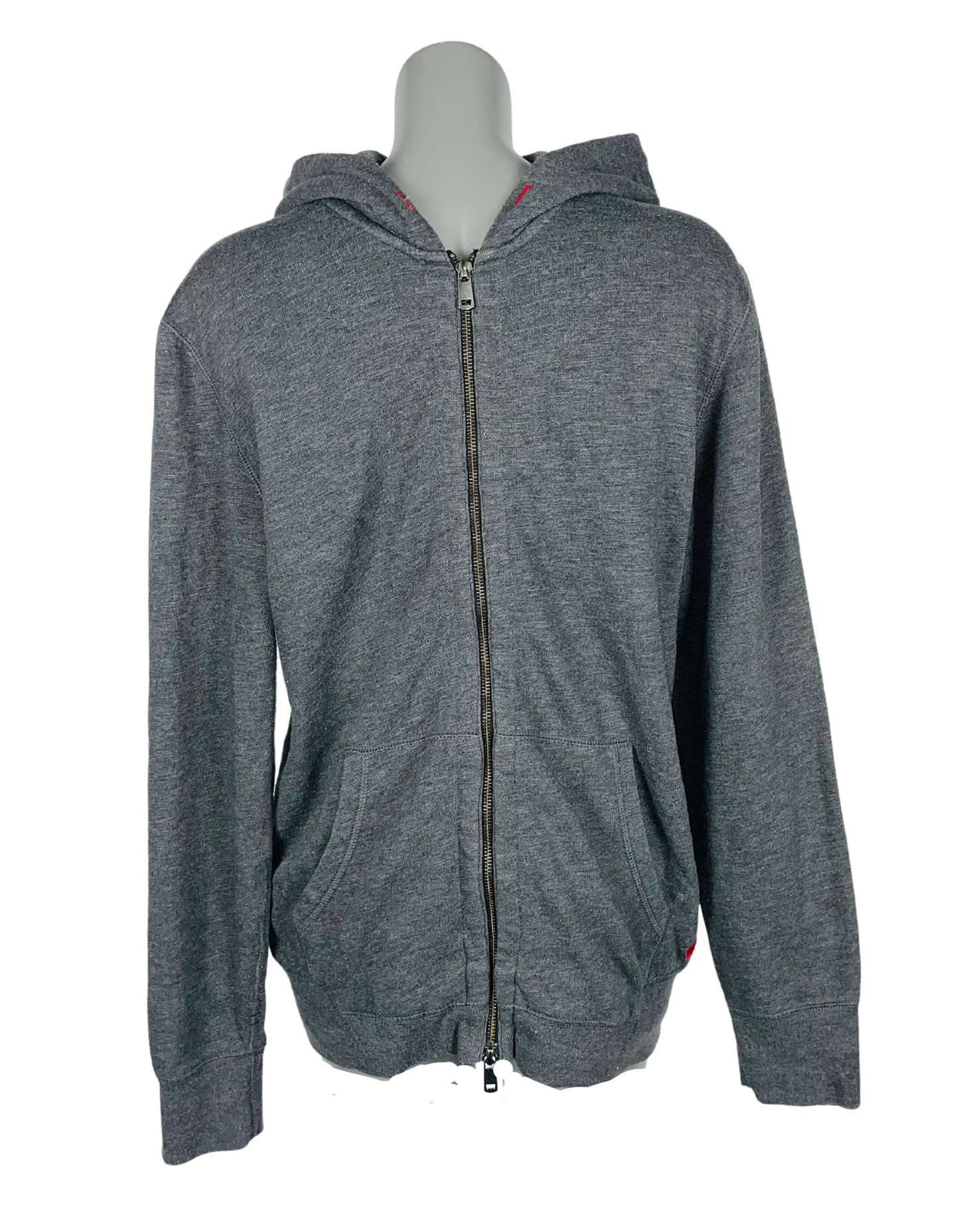 GREY LEVIS ZIP HOODIE MEDIUM
