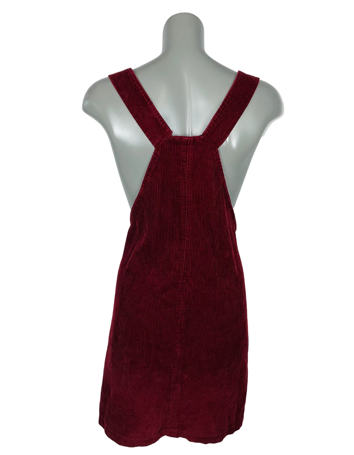 BURGUNDY DUNGAREES NEW LOOK SIZE 16