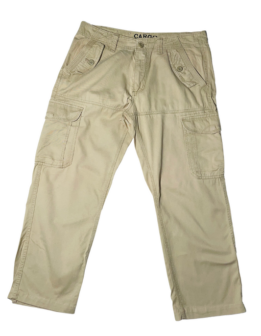 BEIGE CARGOS (W34” L30”)