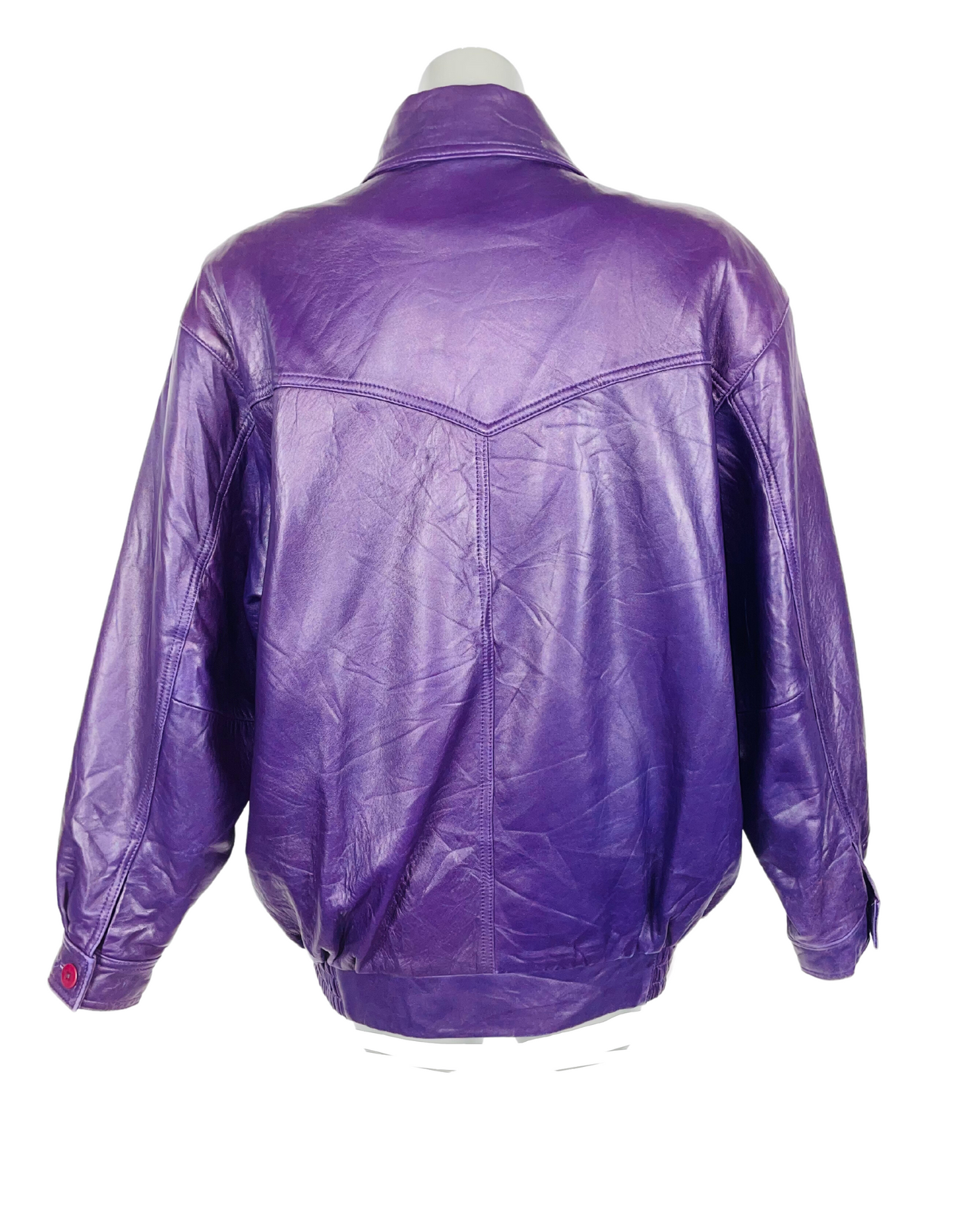 GENUINE LEATHER JACKET SIENA PURPLE SMALL