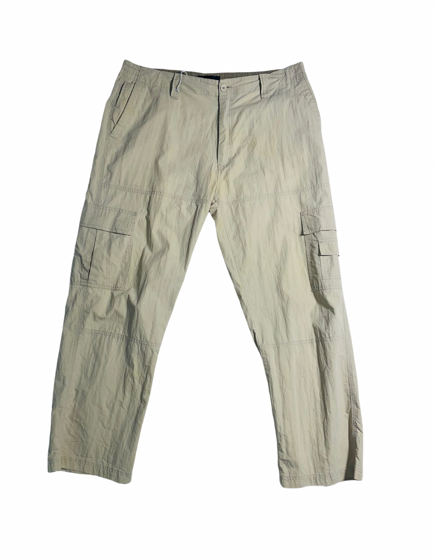BEIGE CARGO TROUSERS (W-38”)(L-28”)