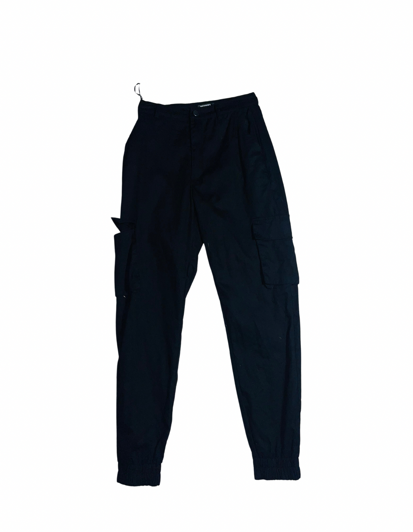 MISSGUIDED BLACK CARGOS PETITE SIZE 4