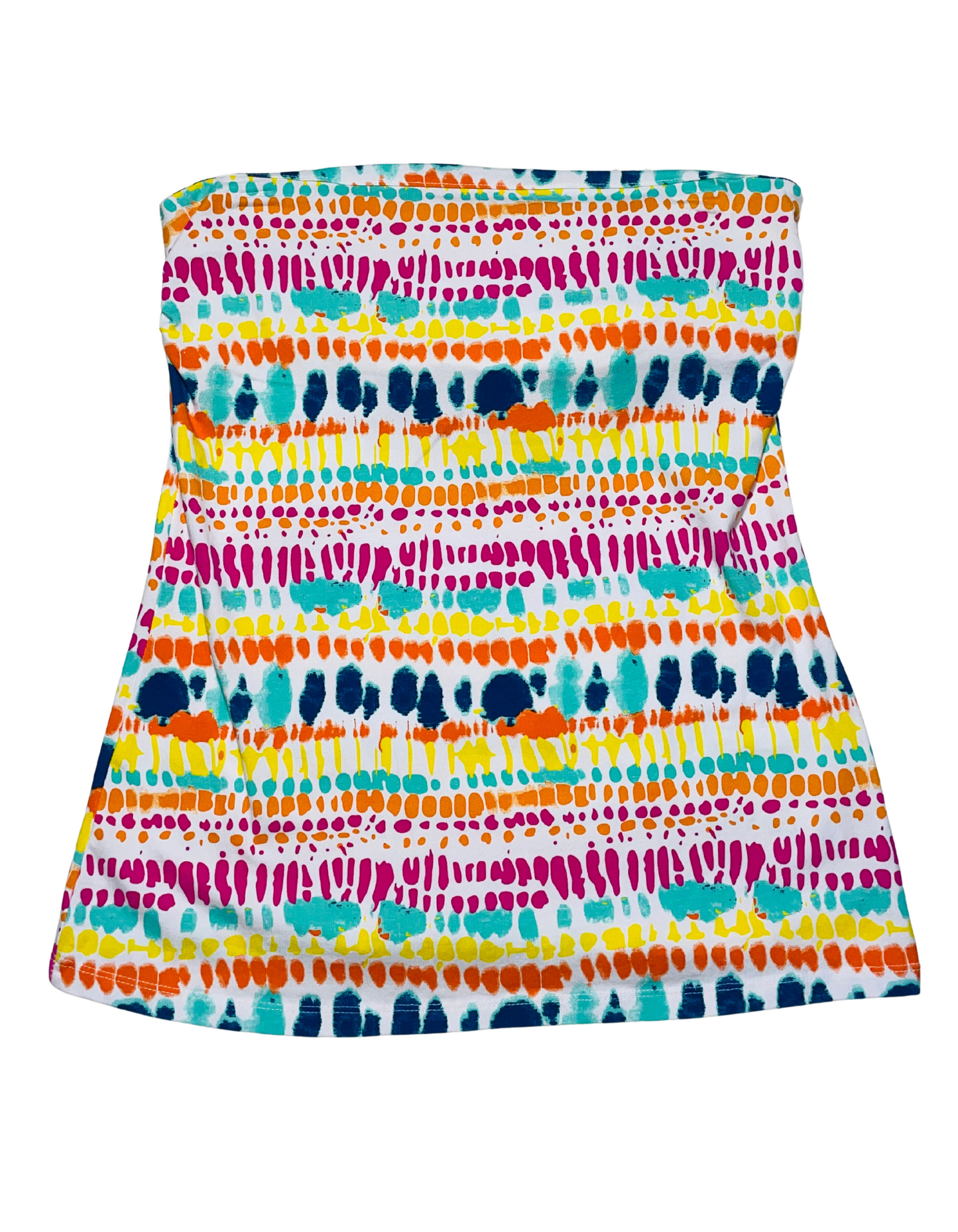 MULTICOLOURED BANDEAU TOP SIZE 12