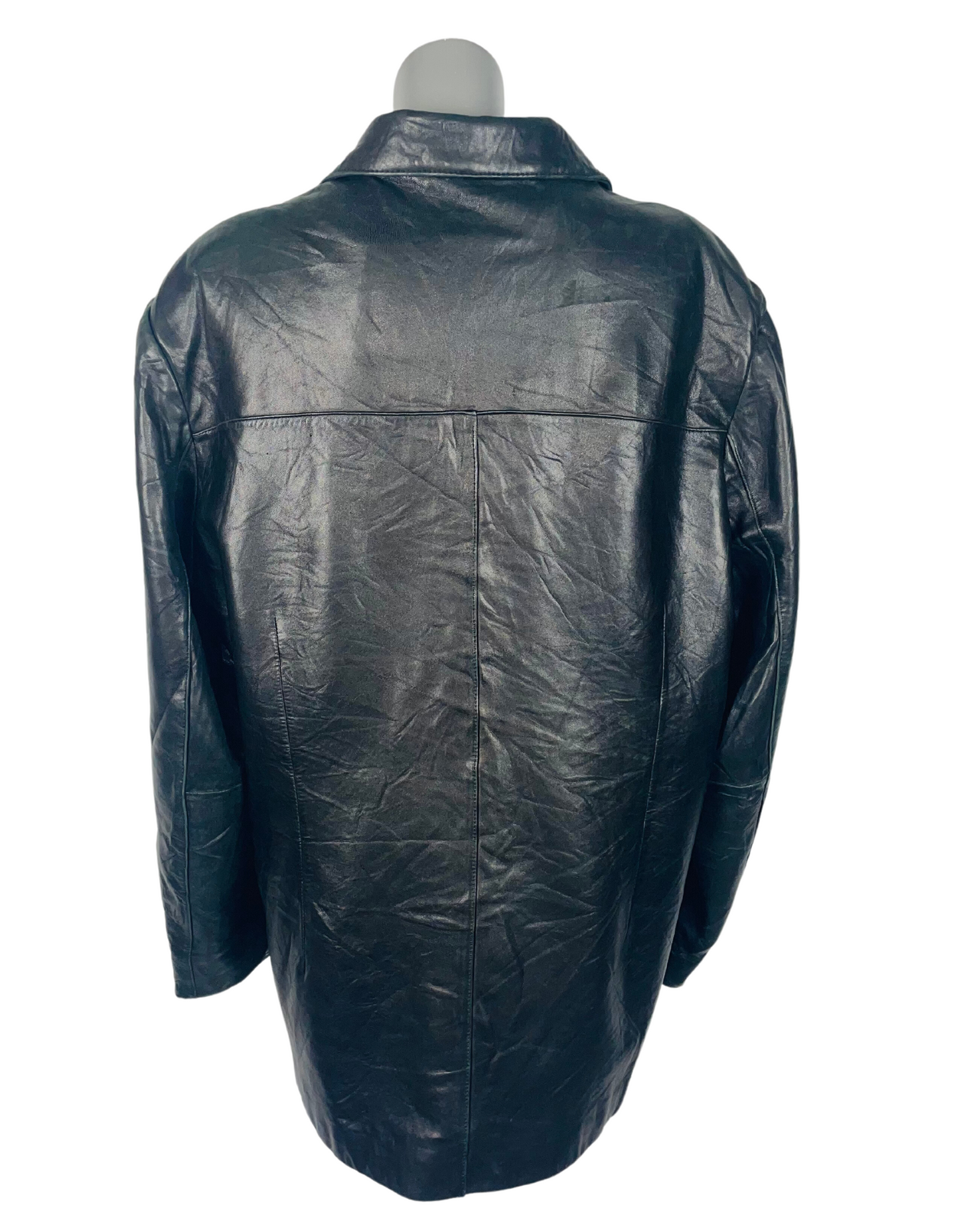 GENUINE LEATHER JACKET BLACK LIMITED LARGE
