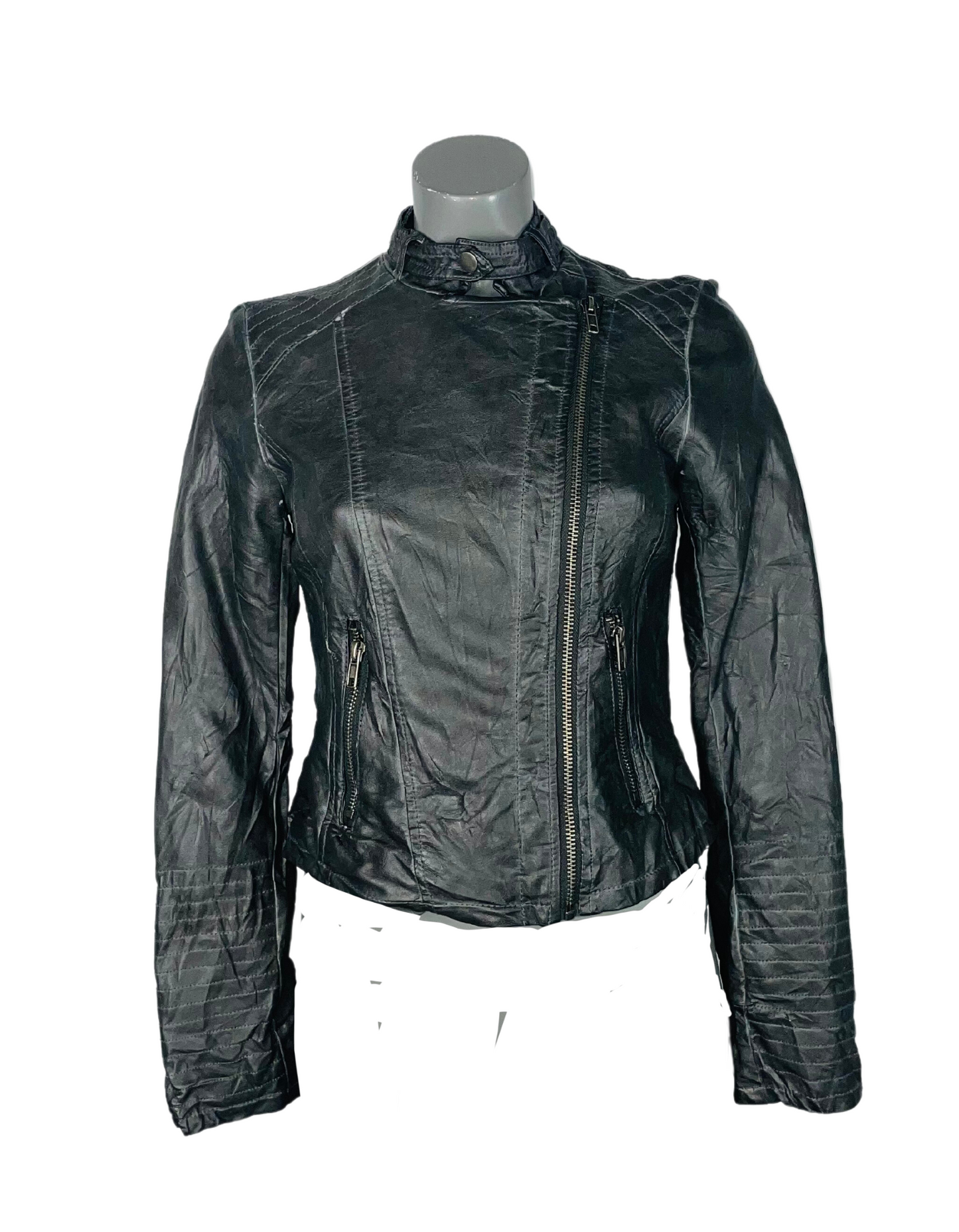 LEATHER JACKET BB DAKOTA GREY XS