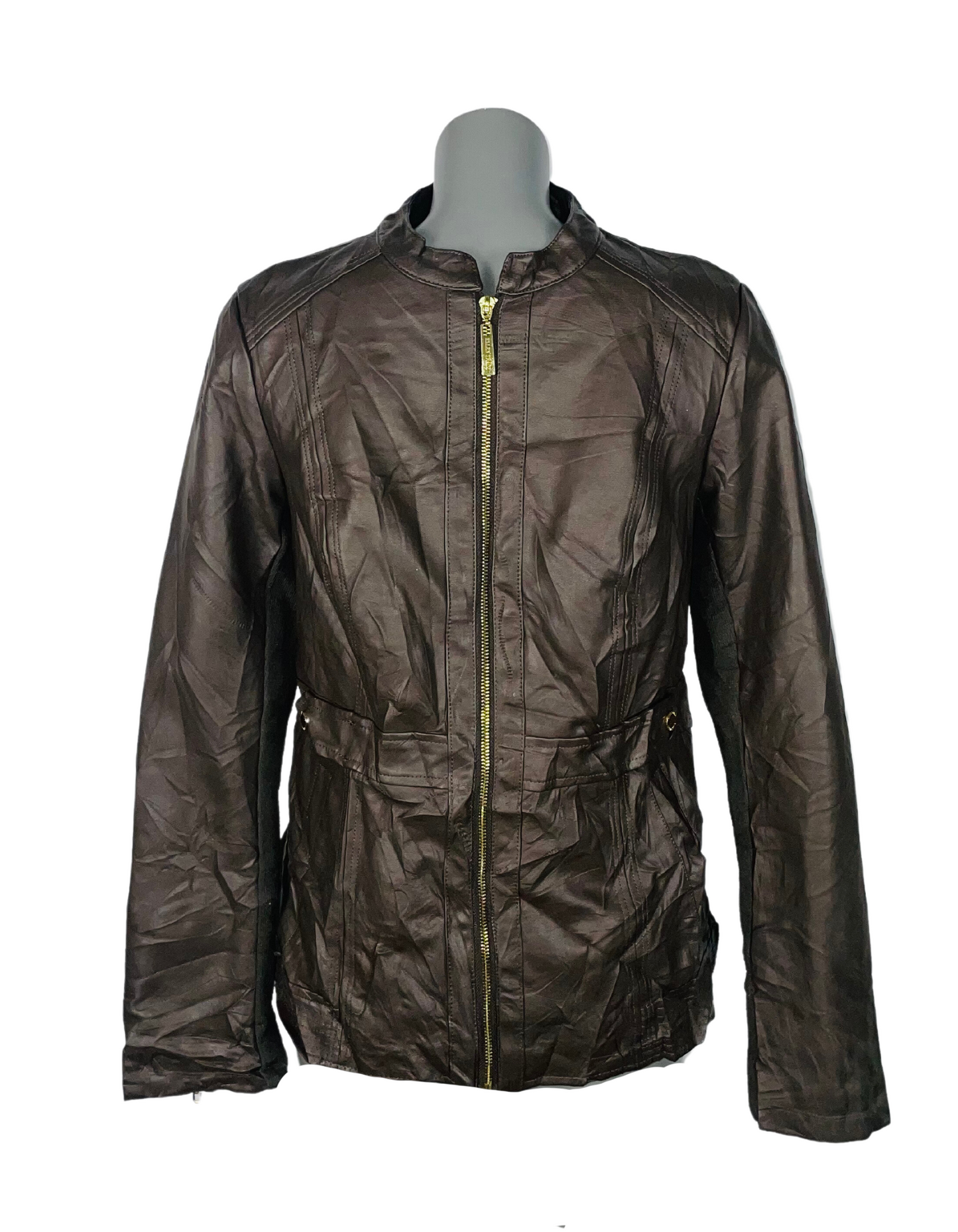 GENUINE LEATHER JACKET ELLEN TRACY MEDIUM