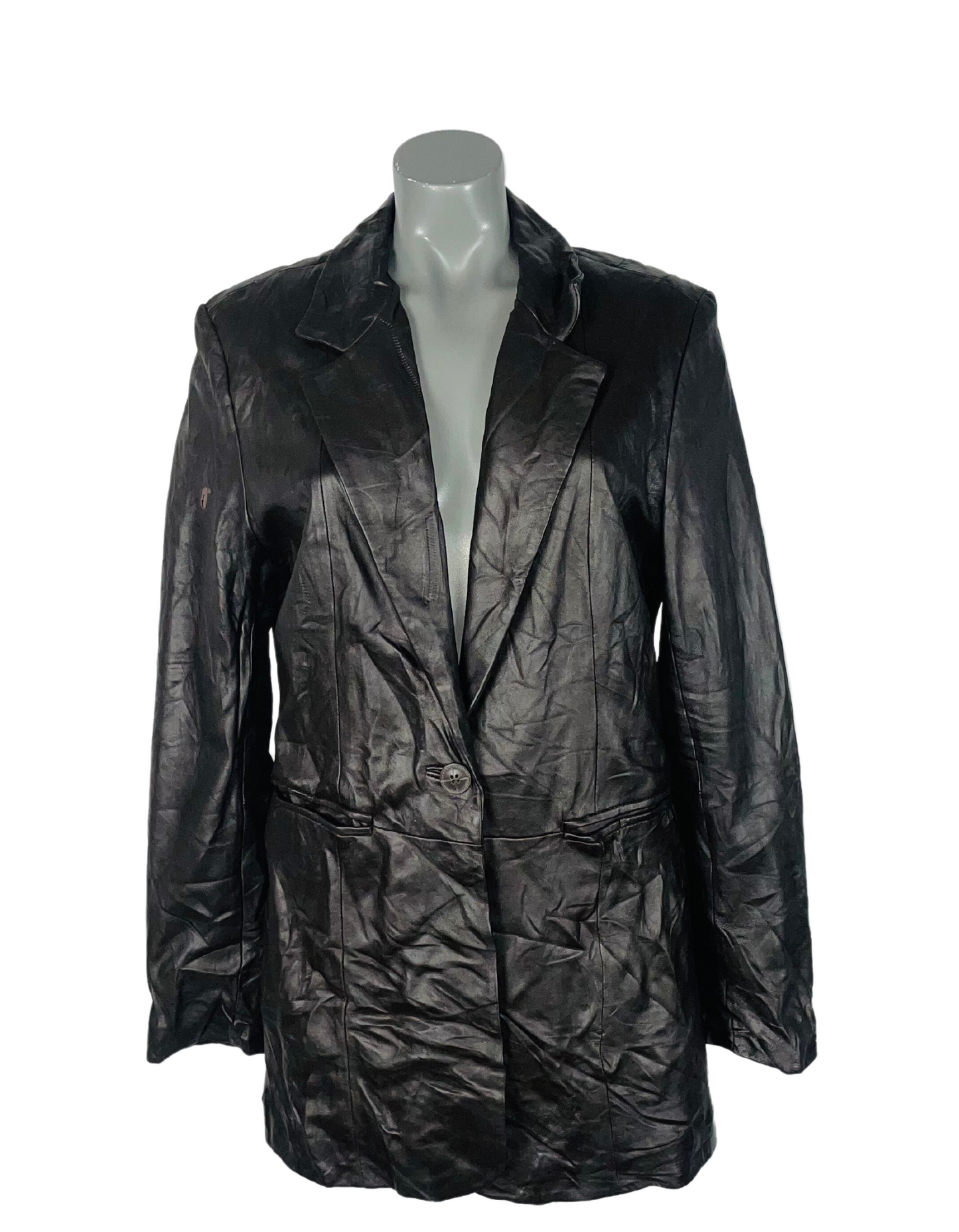 GENUINE LEATHER JACKET DENIM & CO MEDIUM