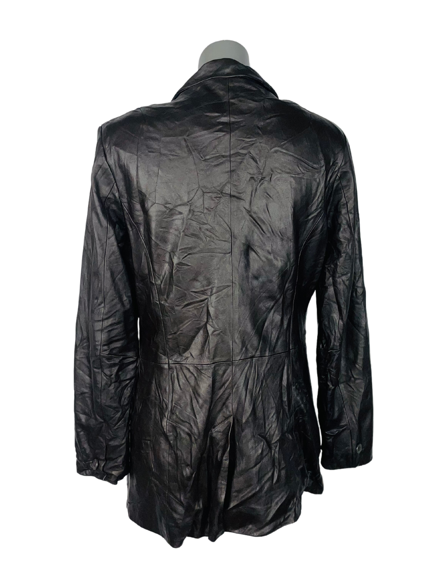 GENUINE LEATHER JACKET DENIM & CO MEDIUM
