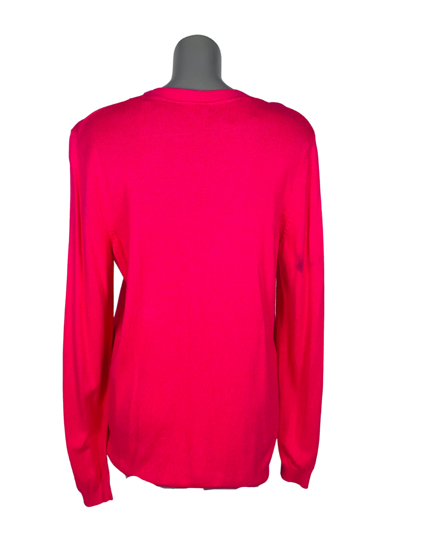 TOMMY HILFIGER PINK CARDIGAN LARGE