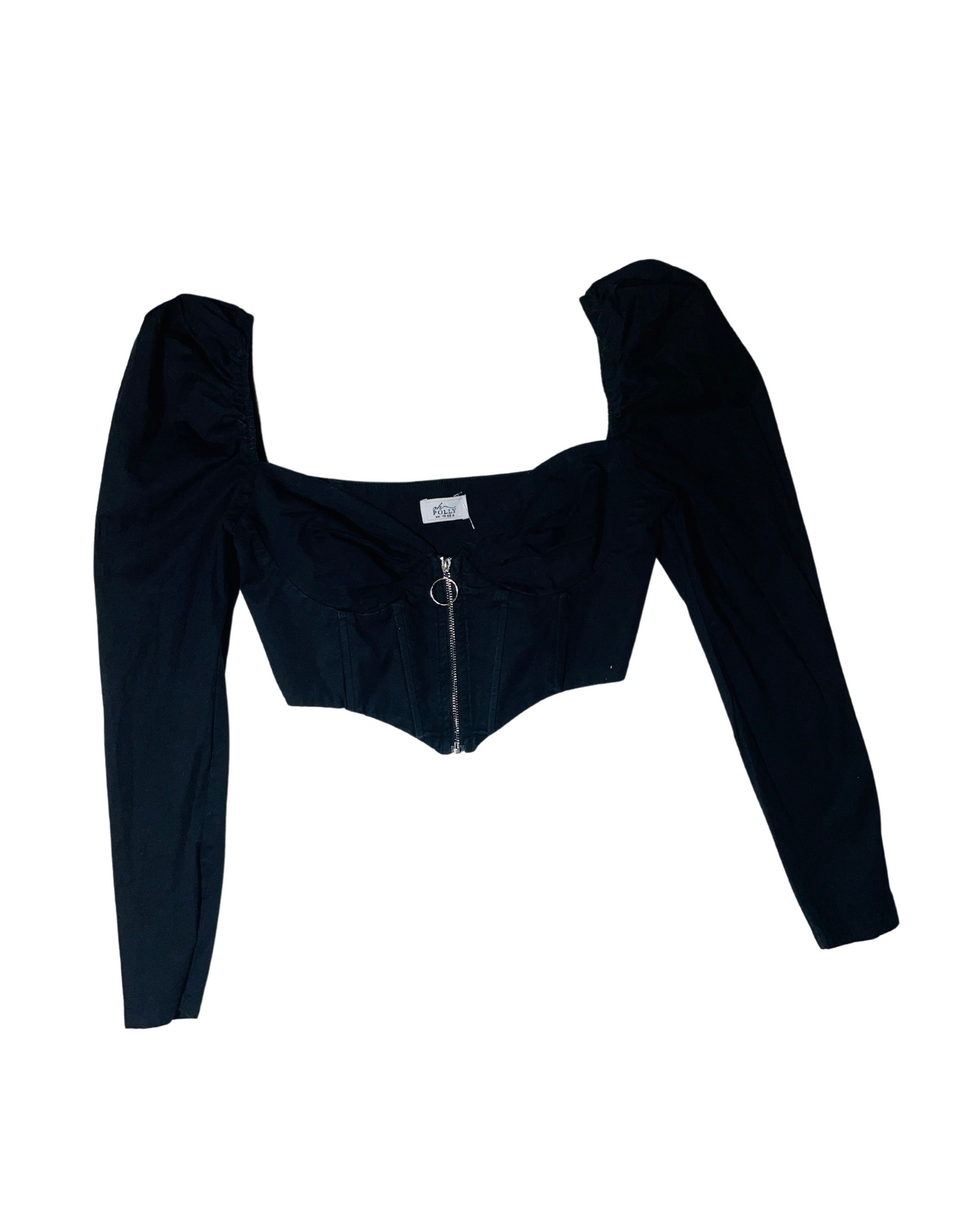 BLACK OH POLLY TOP SIZE 10
