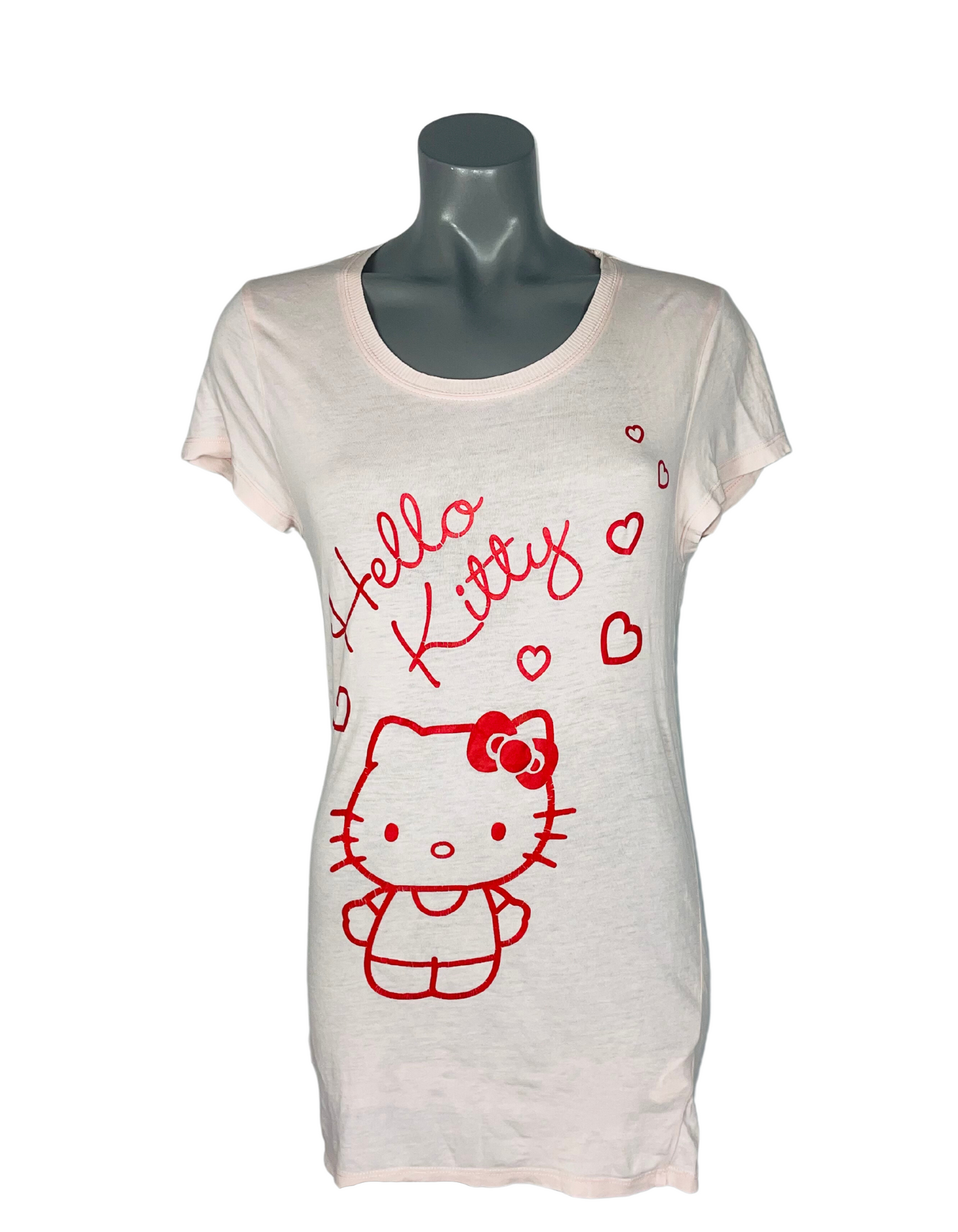 PINK HELLO KITTY LONG T-SHIRT SMALL