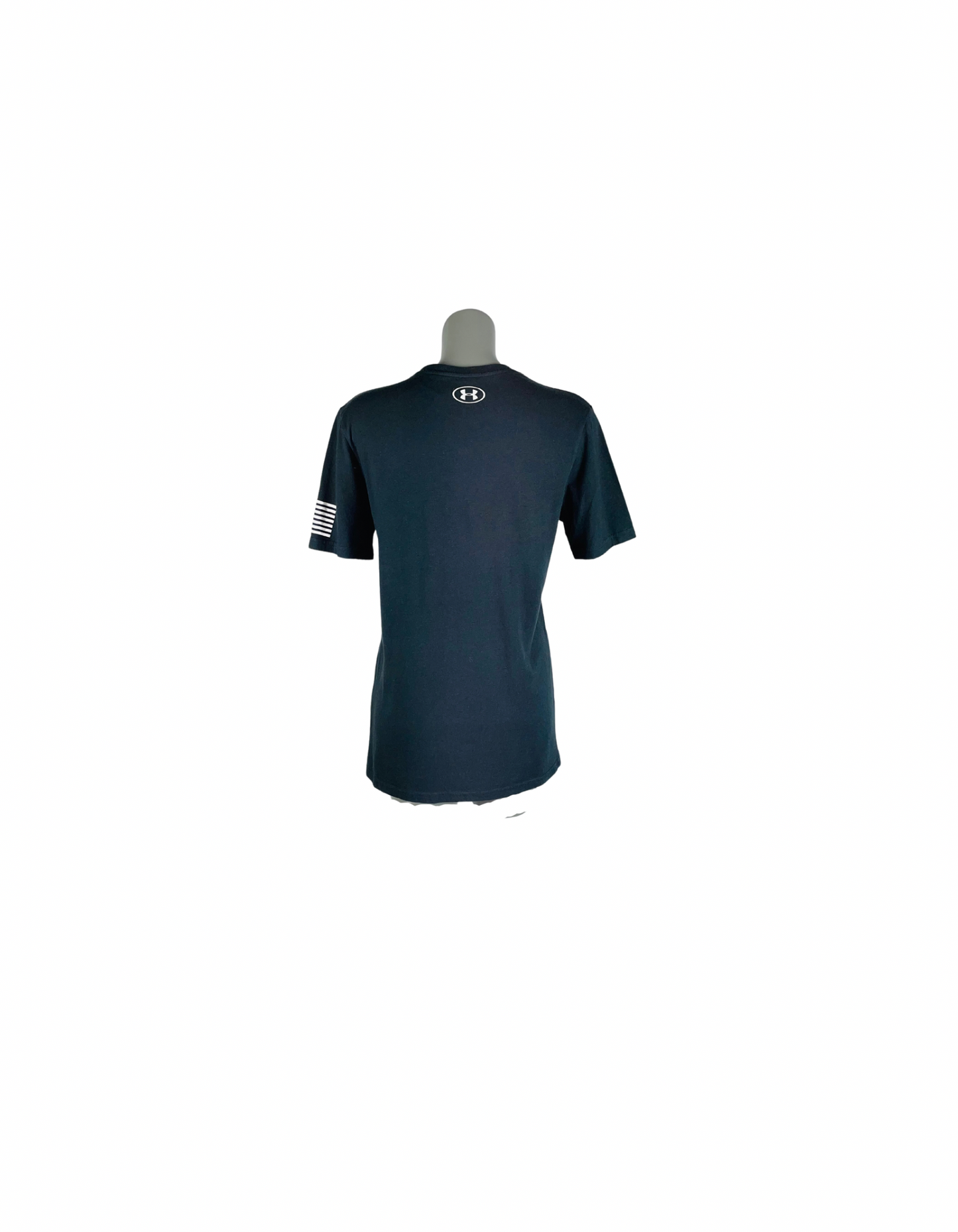 BLACK AND WHITE UNDER ARMOUR T-SHIRT SMALL