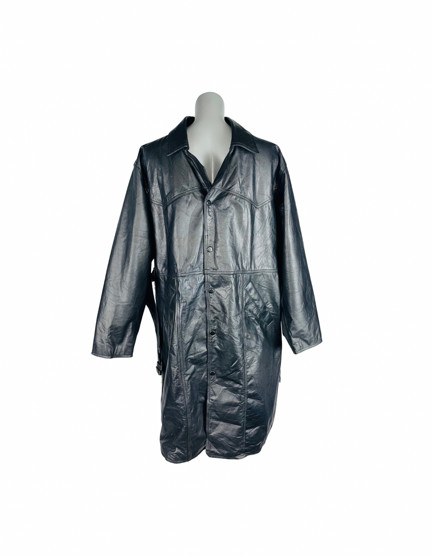 GENUINE LEATHER JACKET BLACK XL