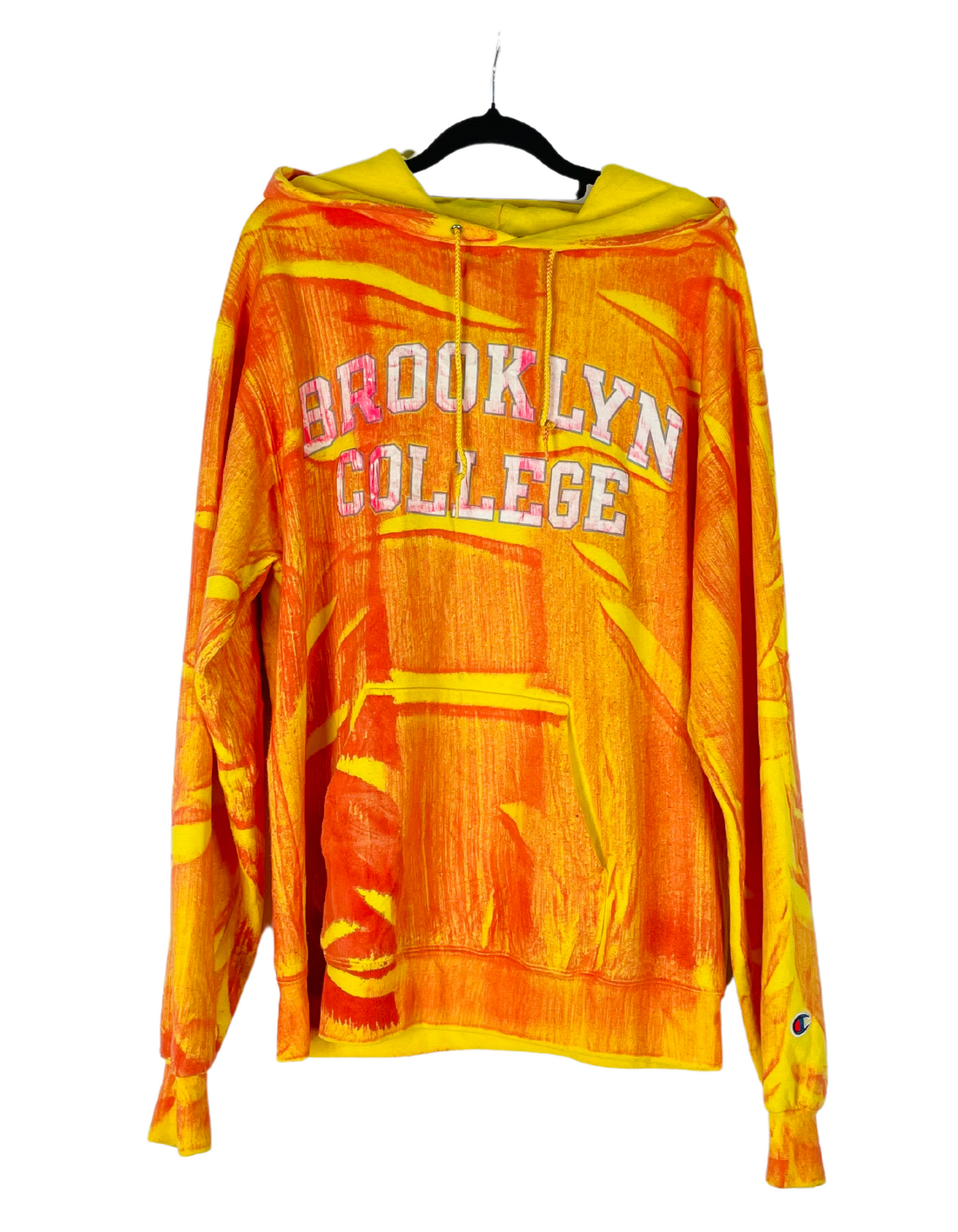 TIE DYE CHAMPION COLLEGE HOODIE MEDIUM