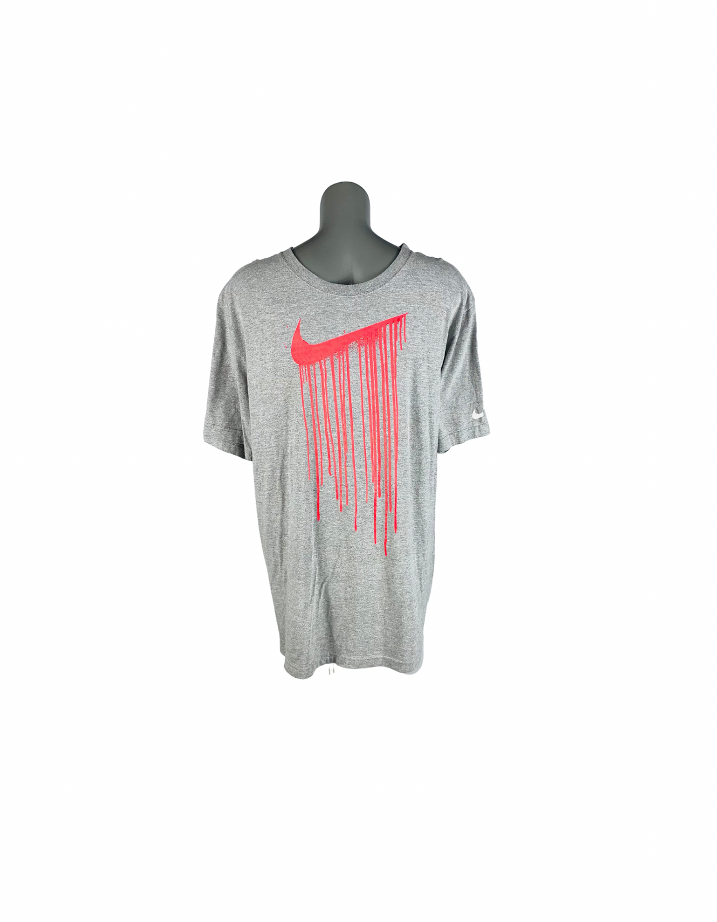 DRIPPY RED AND GREY NIKE T-SHIRT XL
