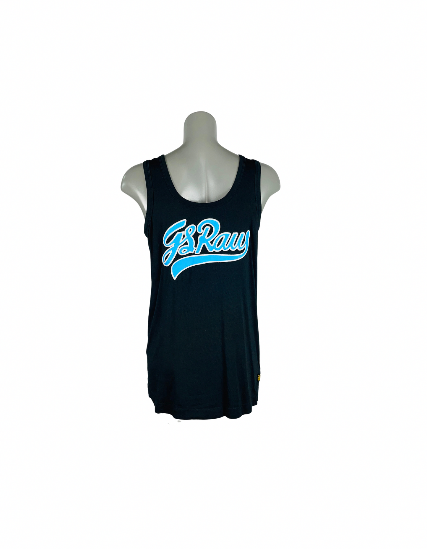 BLACK AND BLUE RAW VEST MEDIUM