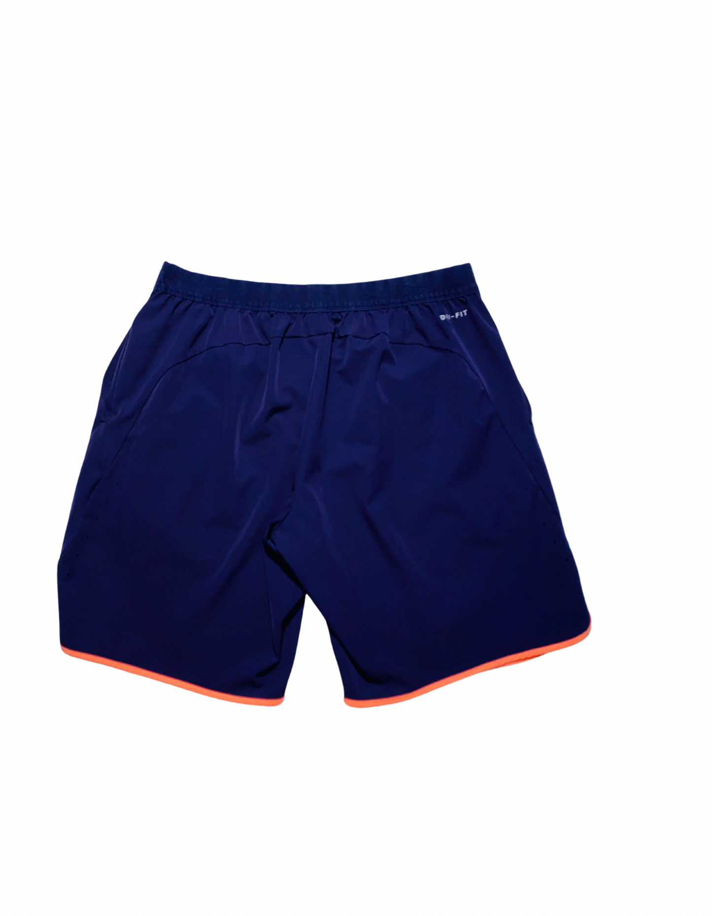 NIKE DRI-FIT PURPLE AND NEON ORANGE SHORTS LARGE