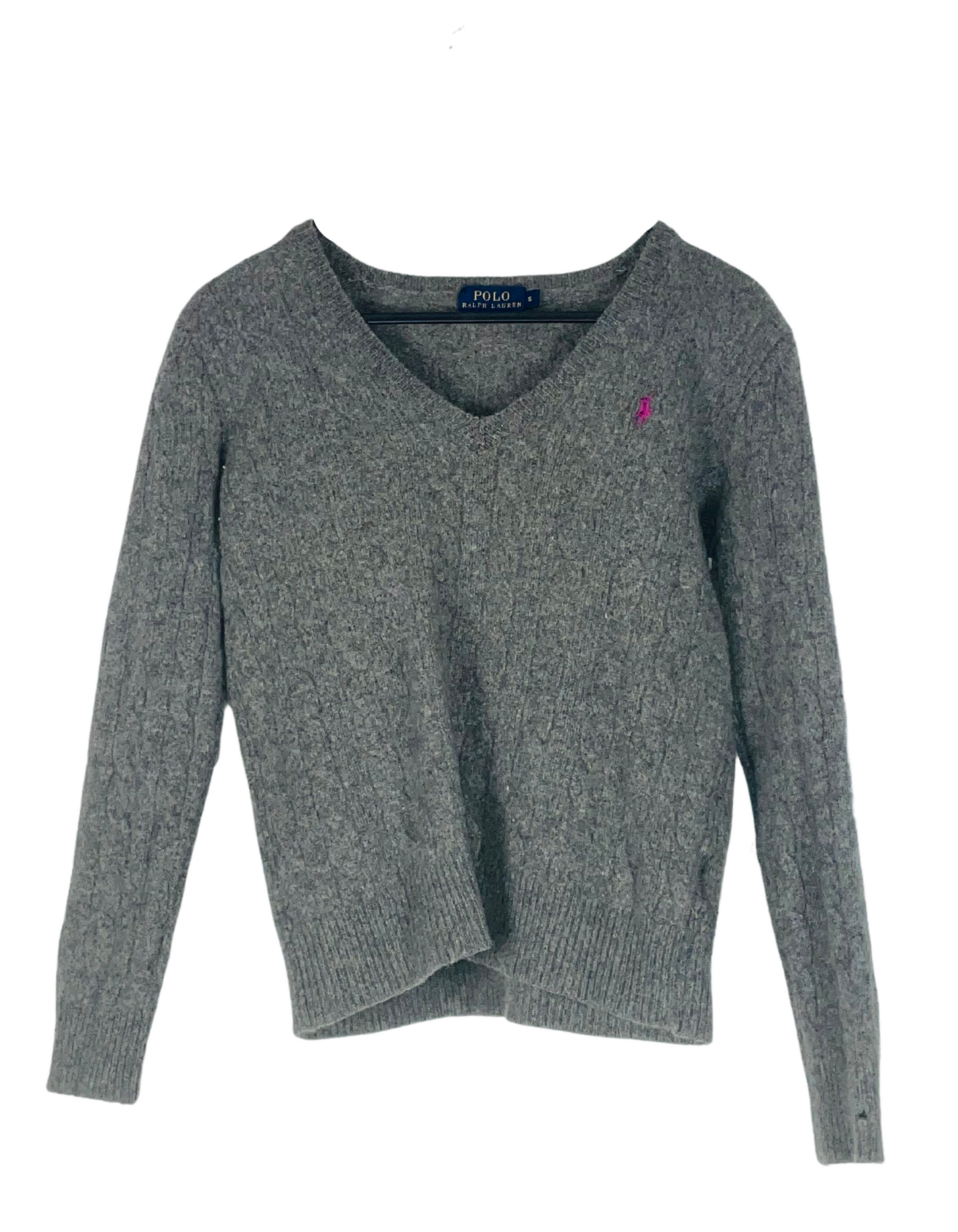 GREY RALPH LAUREN SWEATER SMALL