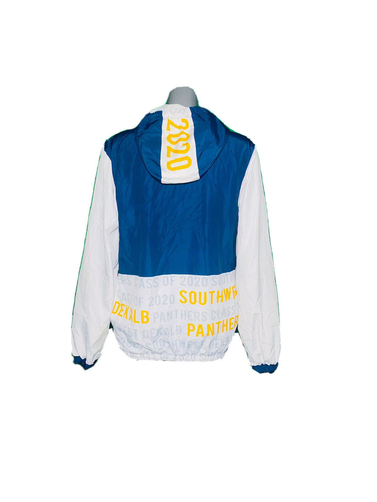 UNIQUE DSW EMBROIDERED PATCH VARSITY RETRO STYLE SHELL JACKET SIZE S
