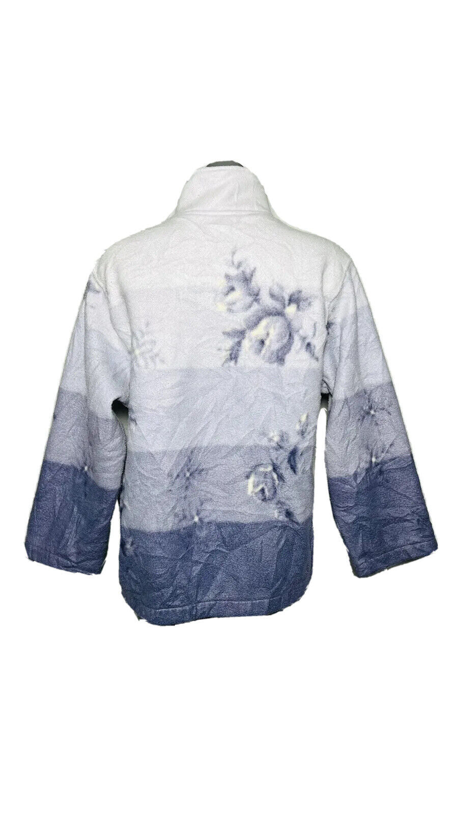 CRAZY FLEECE BY ALFRED DUNNER SIZE M FADED PURPLE FLOWER DESIGN
