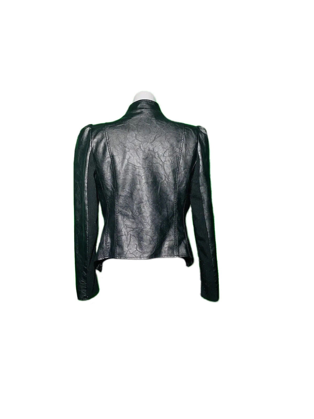 RIVER ISLAND BLACK WOMANS LEATHER JACKET SIZE 10