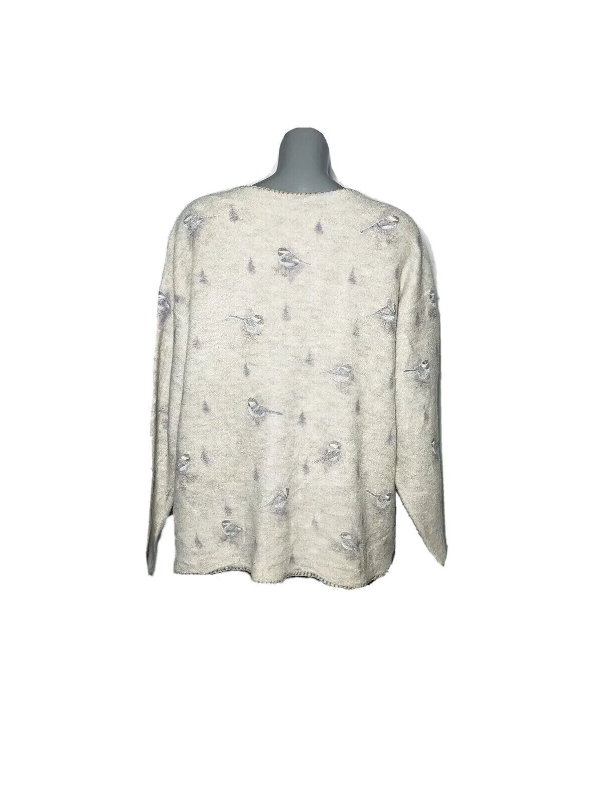 CRAZY FLEECE VINTAGE BIRD PRINT SIZE XL