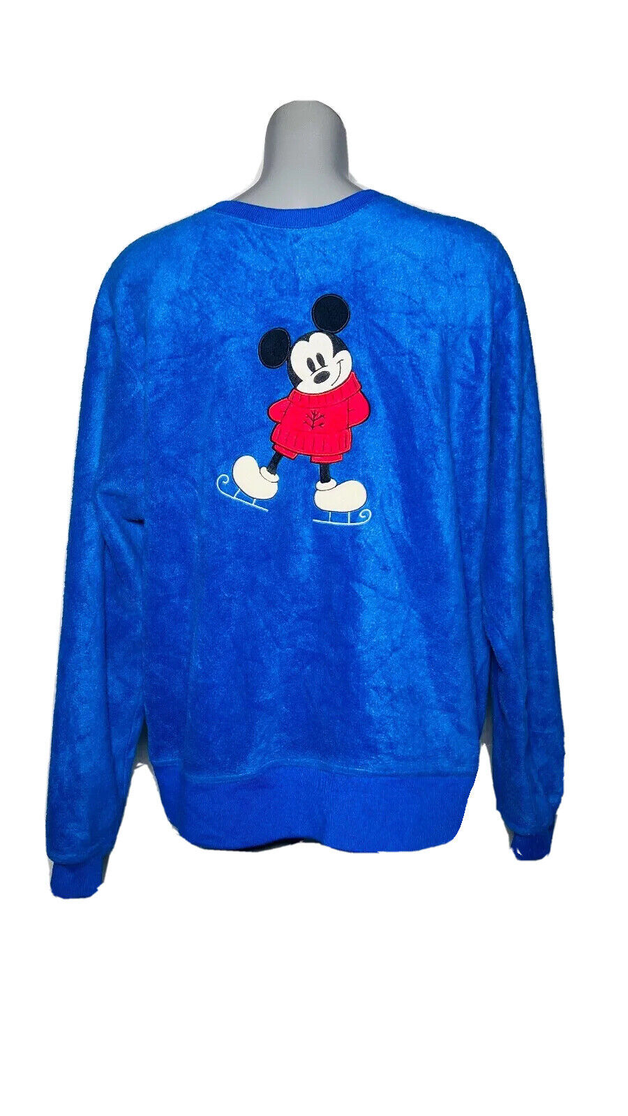 DISNEY BLUE MICKEY FLUFFY JUMPER SIZE M