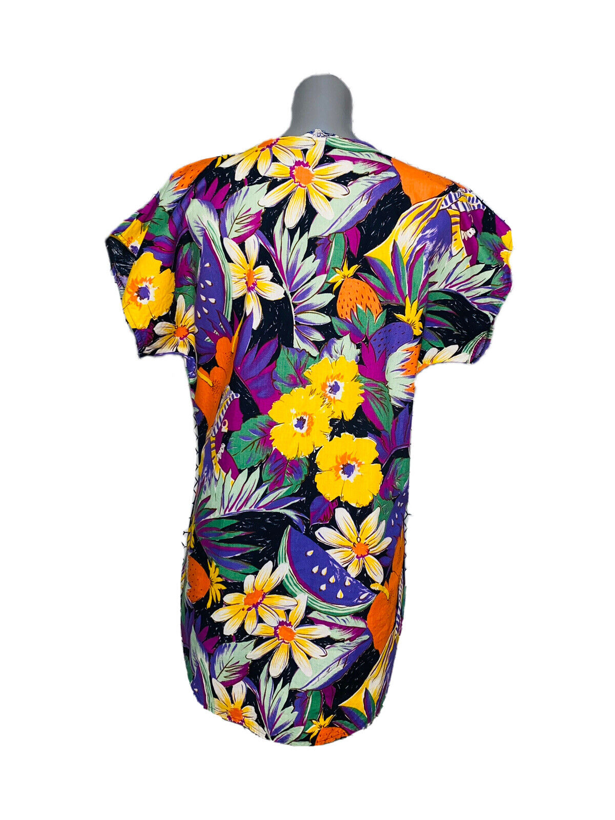 STUNNING ECAM ITALIAN FLORAL PATTERN PRINT VINTAGE WOMANS BLOUSE UK 16