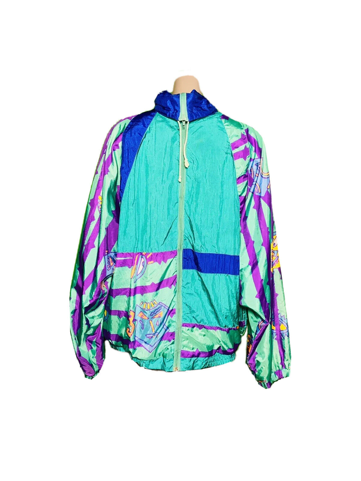 FUNKY 90’s BRIGHT FESTIVAL NYLON SHELL JACKET SIZE L