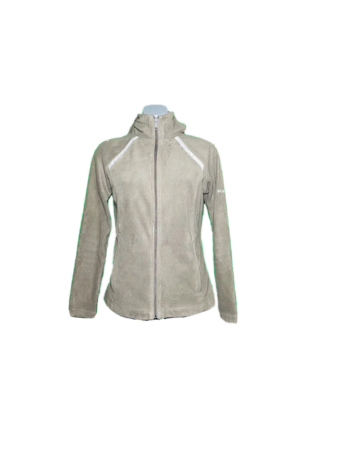 BROWN HOODED COLUMBIA VINTAGE FLEECE SIZE SMALL