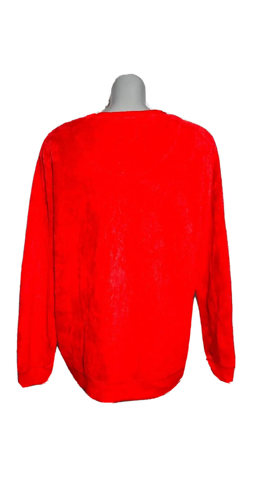 DISNEY RED FLUFFY JUMPER WITH MINNIE AND MICKEY MOUSE SIZE XL