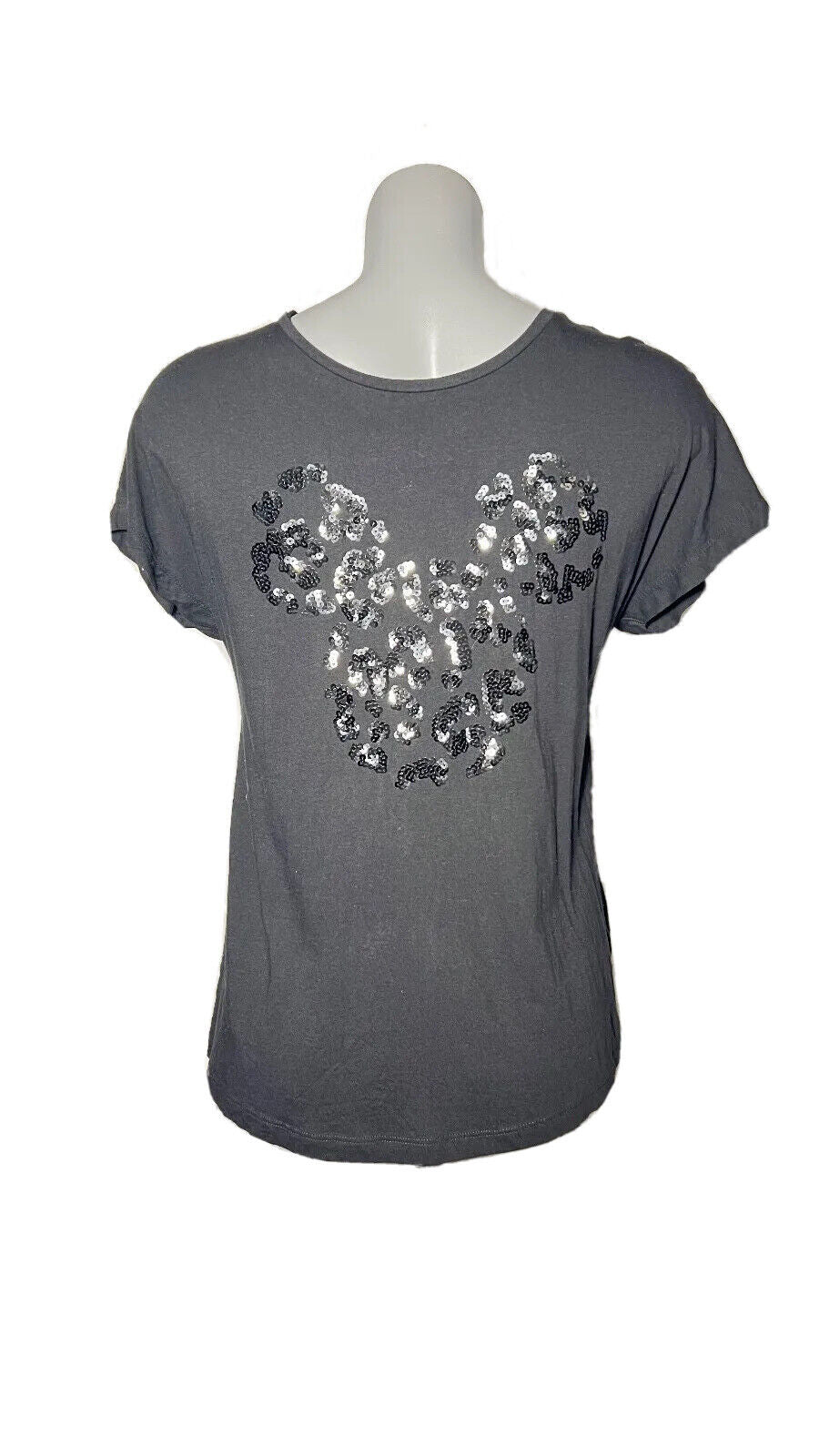 DISNEY BLACK MICKEY SEQUENS TOP SIZE M