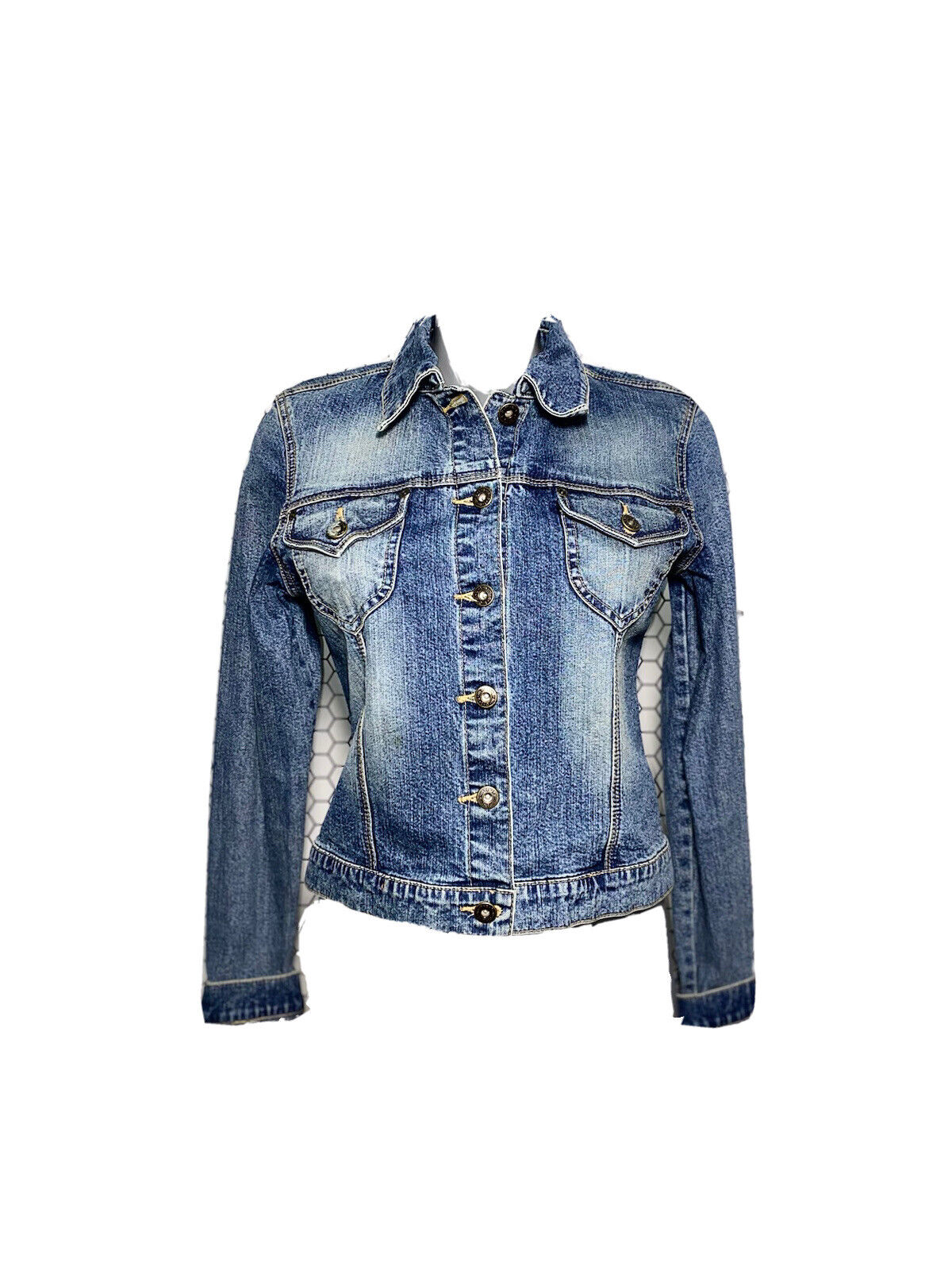 MOTO REBEL CHICK DENIM JACKET SIZE 12
