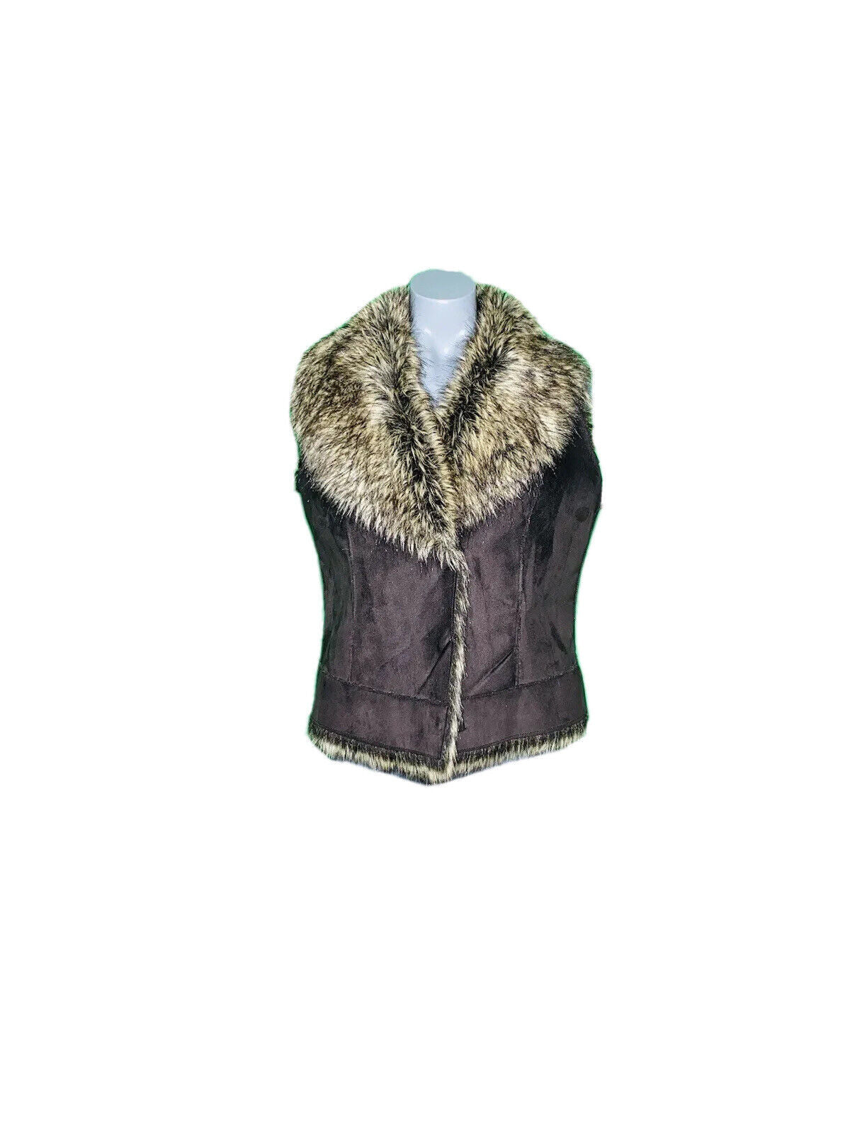 FUR GILET M&S INDIGO COLLECTION 90’s JACKET SIZE M