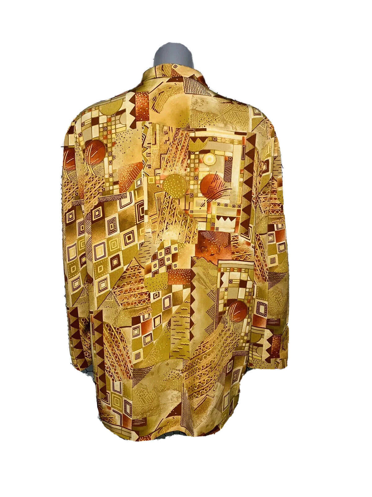 ITALIAN PRINT VINTAGE BLOUSE SHIRT SIZE XL