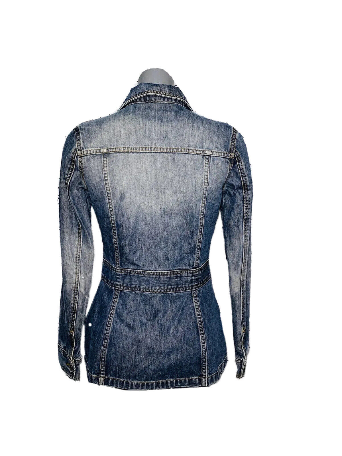 DIVIDED DARK WASHED STYLE DENIM JACKET SIZE M