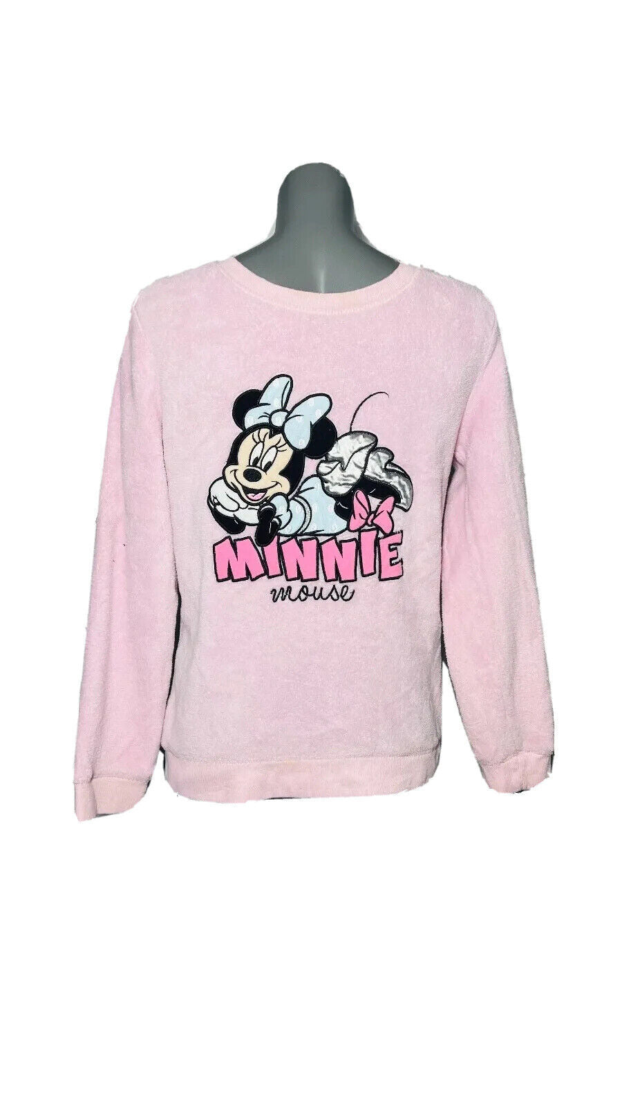 DISNEY PINK FLUFFY MINNIE MOUSE JUMPER SIZE S
