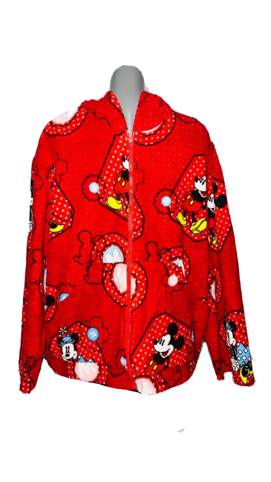 DISNEY MICKEY MOUSE RED ZIP UP HOODIE SIZE 3XL