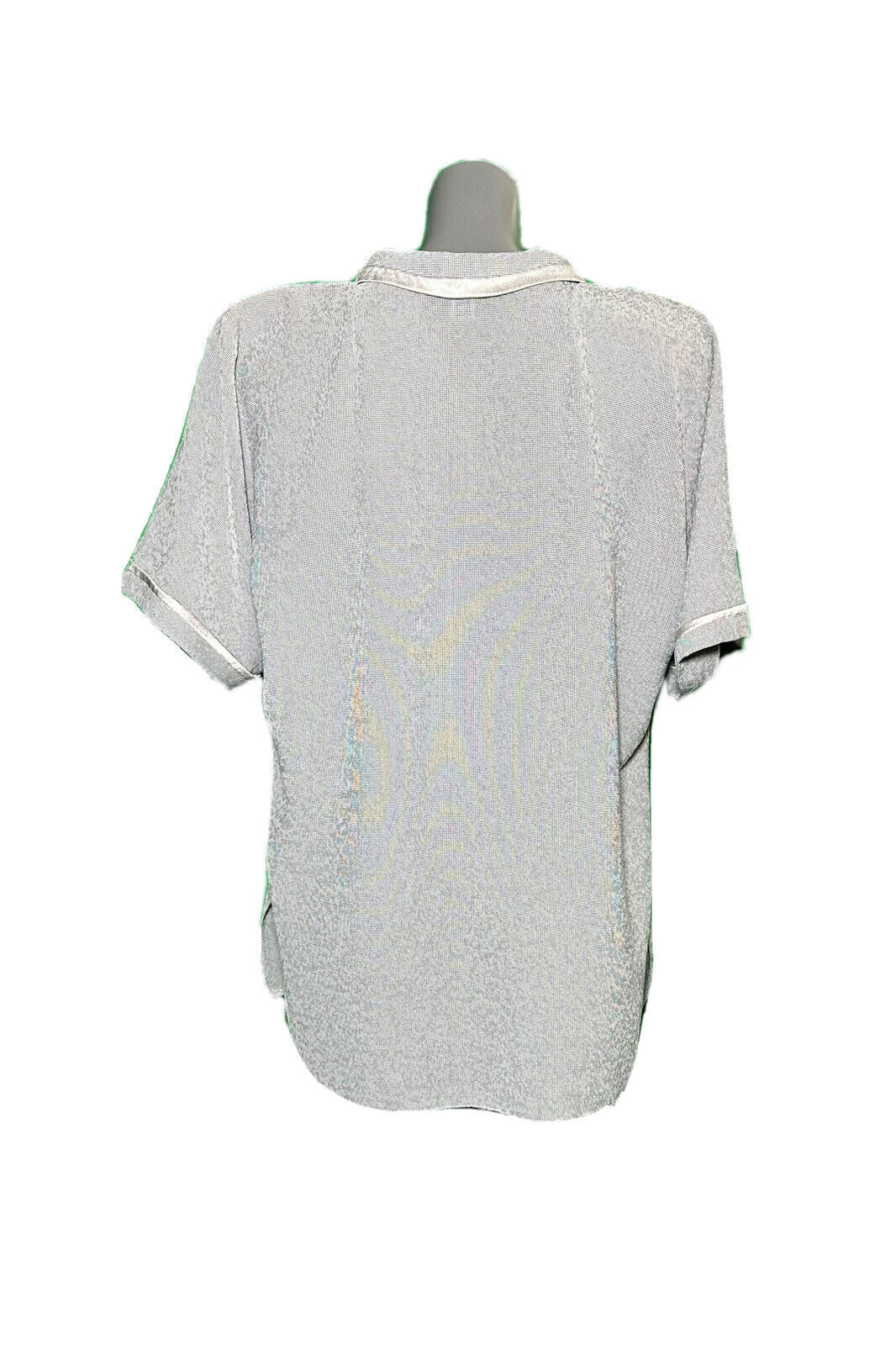 JOKER SILVER MESH LIGHTWEIGHT VINTAGE BLOUSE SHIRT SIZE 20