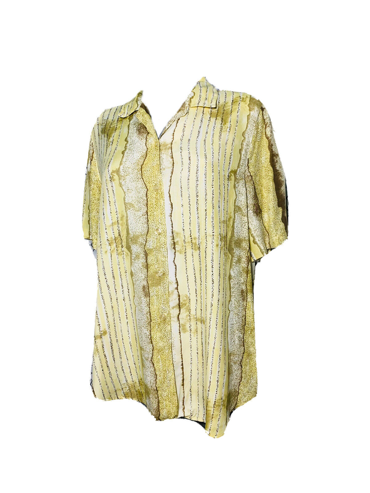 LIGHT STRIPE PATTERN CANDA VINTAGE WOMANS BLOUSE MEDIUM